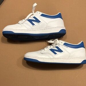 Men’s New Balance 480 White and Blue Athletic Shoes (BB480LBL)